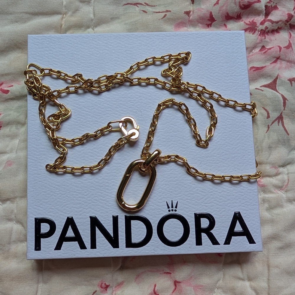 Pandora 14k Gold Openable Large Link Chain Necklace